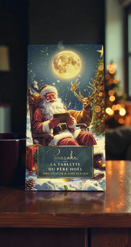🎅LA TABLETTE DE NOËL – Sablé noisette, Chocolat noir, Clémentine – 100% végétale & sans gluten 🎄